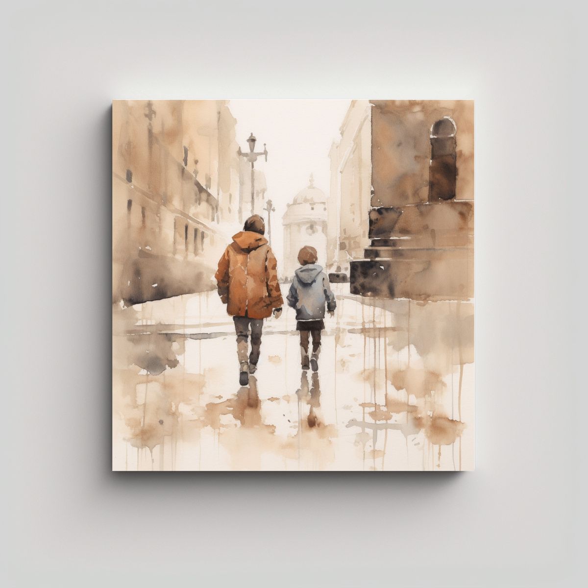 GENERICO - Pintura Decorativa De Arte Gráfico Acuarela: 90x90 Cm