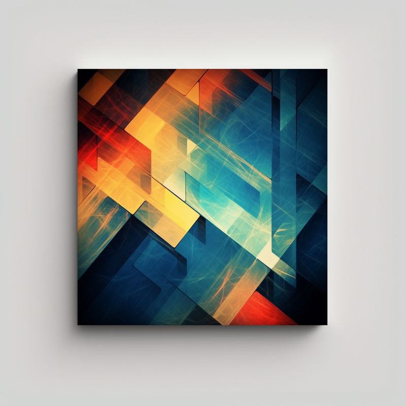 GENERICO - Cuadro Abstracto Expresionismo Profundidad Focal 90x90 Cm