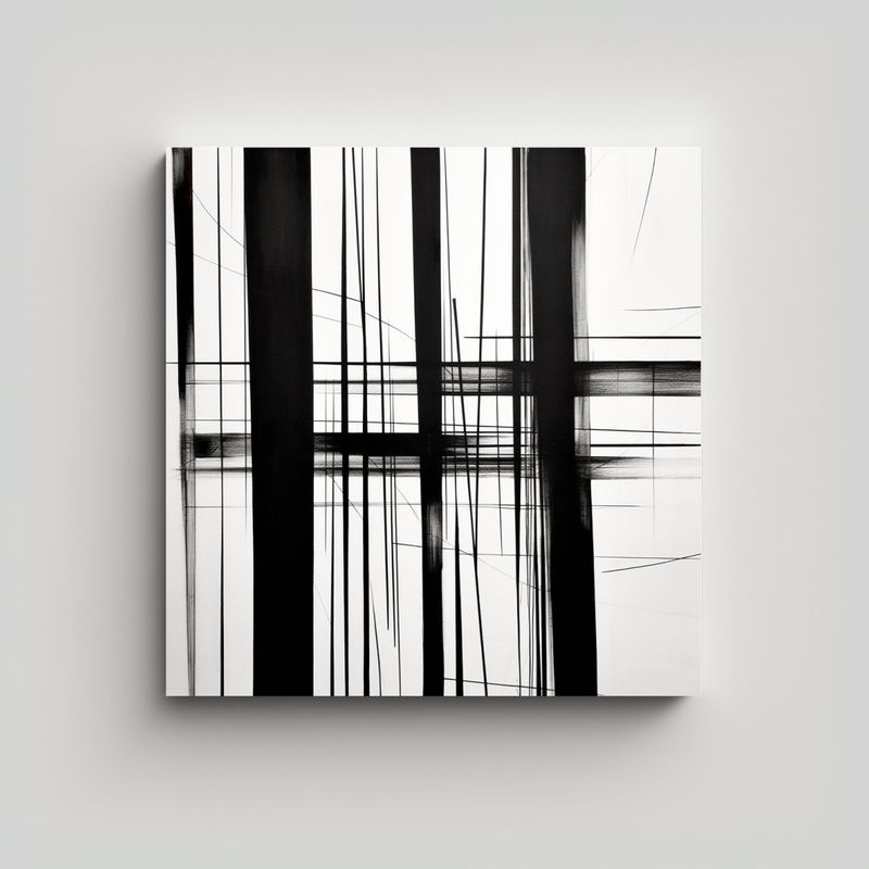 GENERICO - Lienzo Decorativo Estilo Minimalista Con Pintura 60x60 Cm