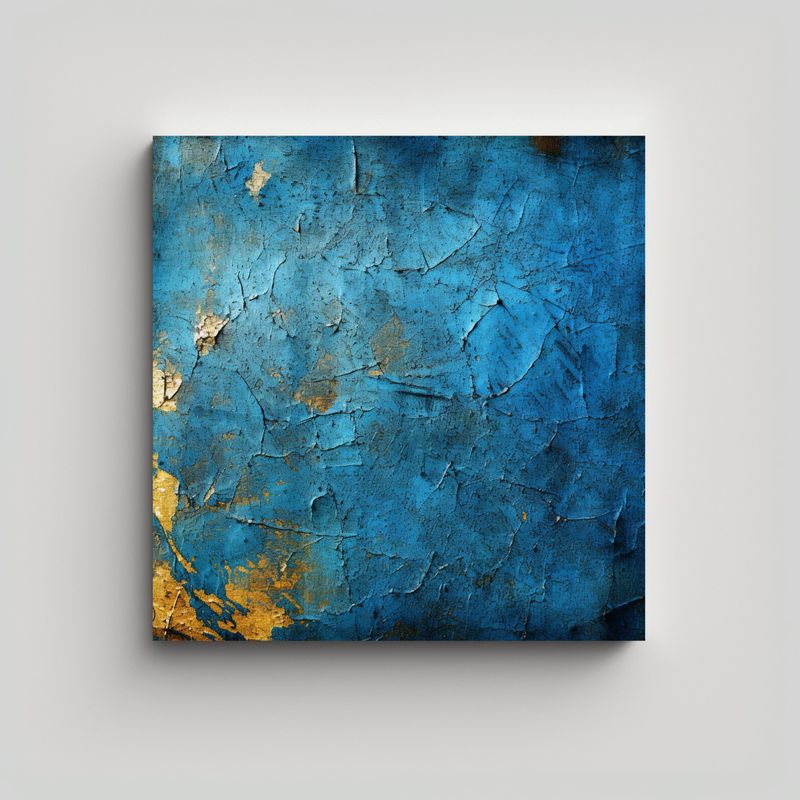 GENERICO - Arte De Pared Moderno Juveniles Azul Y Textura 80x80 Cm