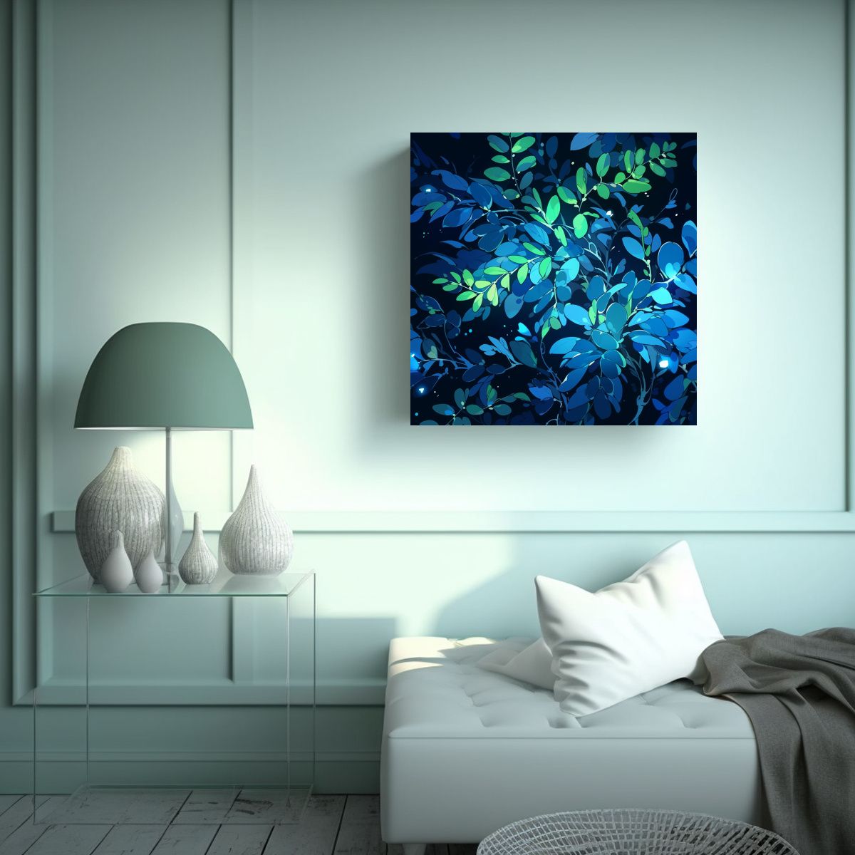 GENERICO - Arte Patron Intenso Armonía Cromática Neonoir 90x90 Cm