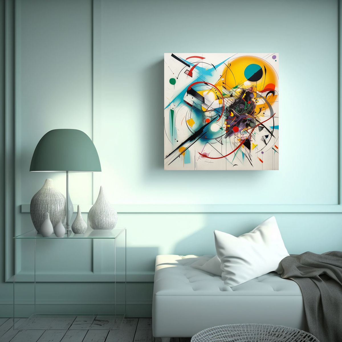 GENERICO - Pintura Al óleo Moderna Original De Darby Para 70x70 Cm