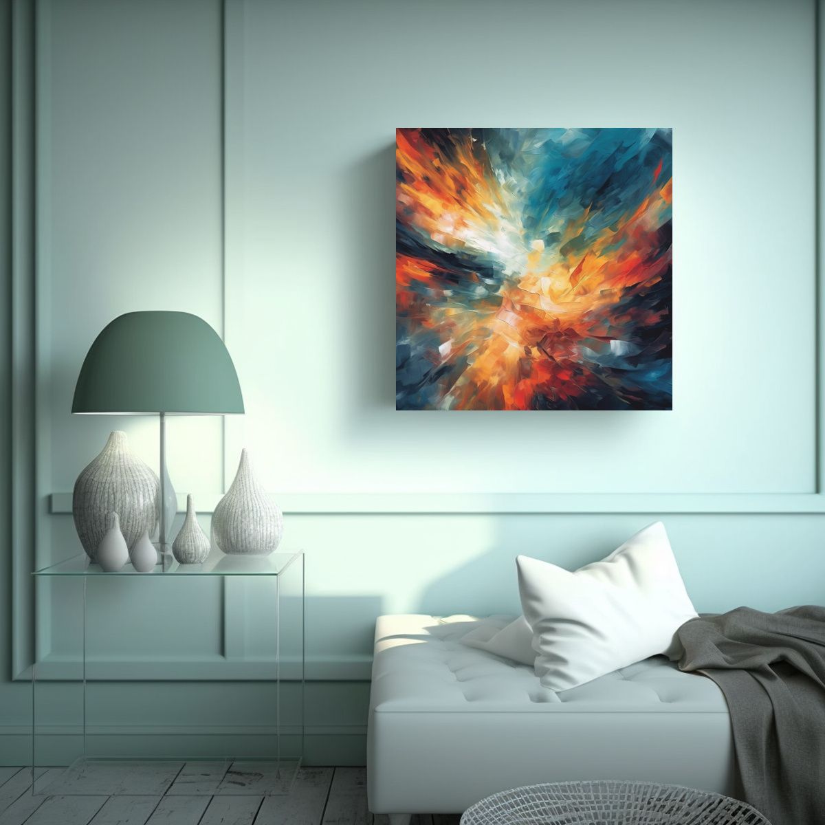 GENERICO - Creación Moderna De Pintura Abstracta Con 10843 90x90 Cm