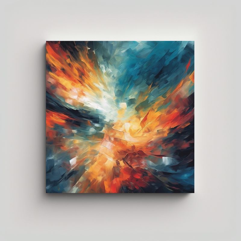 GENERICO - Creación Moderna De Pintura Abstracta Con 10843 70x70 Cm