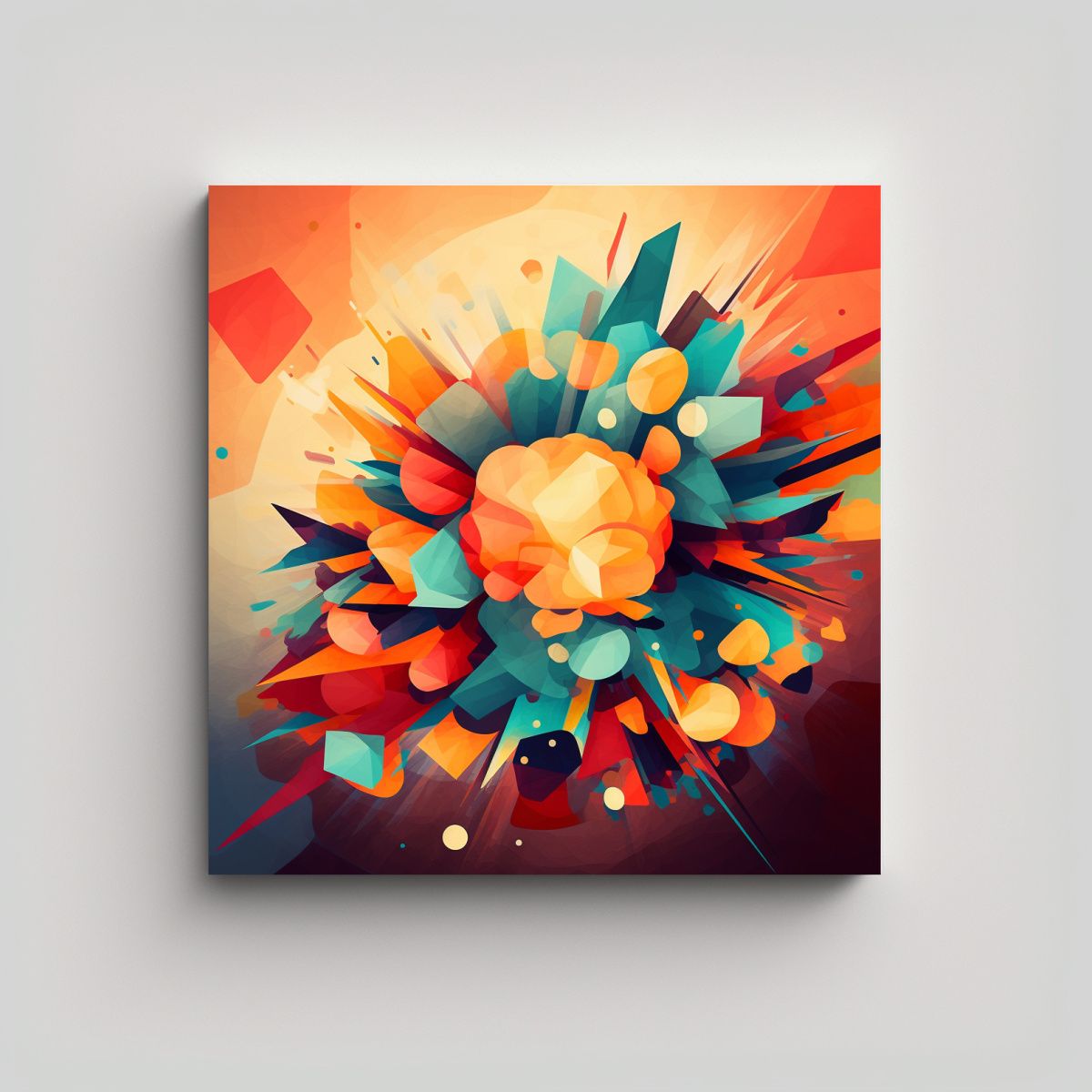 GENERICO - Cuadro En Bastidor Abstracto Estilo Linda Catador 90x90 Cm