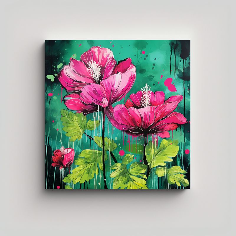 GENERICO - Pinturas Decorativas Estilo Neonoir Con Colores 50x50 Cm