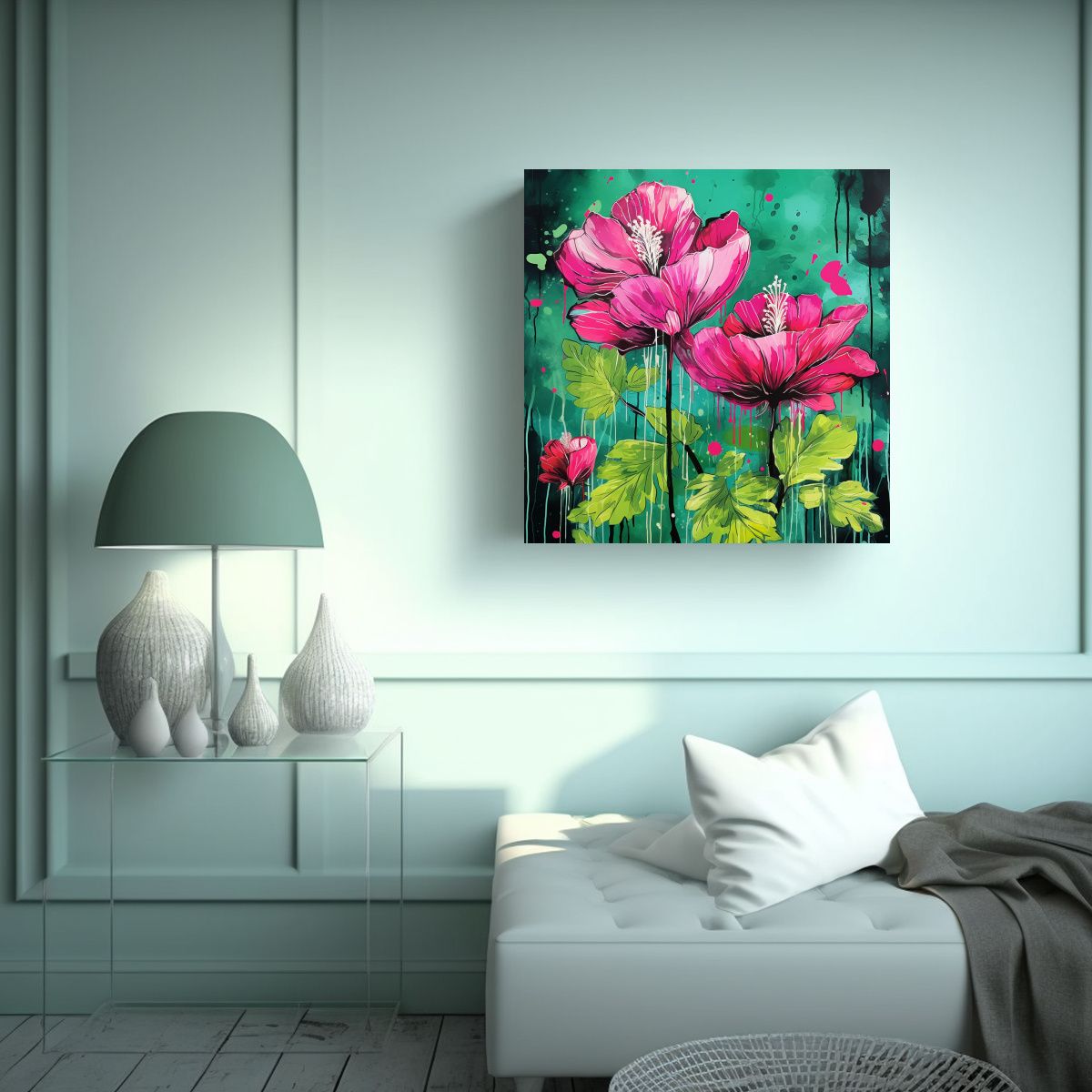 GENERICO - Pinturas Decorativas Estilo Neonoir Con Colores 50x50 Cm