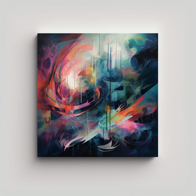 GENERICO - Pinturas Abstractas Inspiradas En La Composición 60x60 Cm