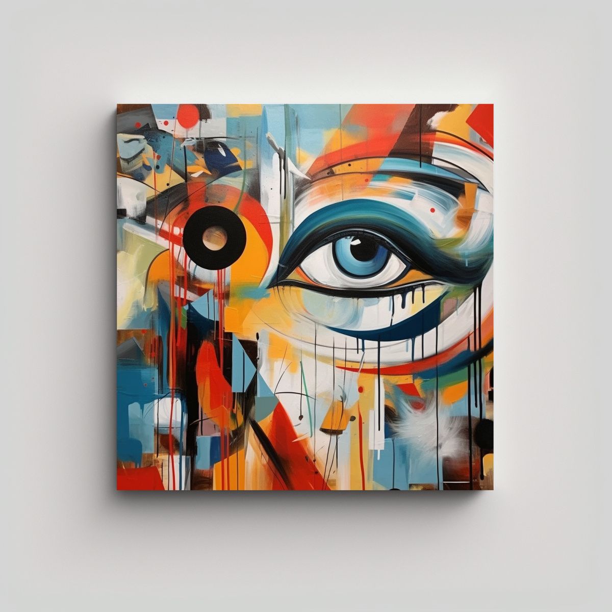 GENERICO - Cuadro Modernos Abstracto Con Textura Para 50x50 Cm