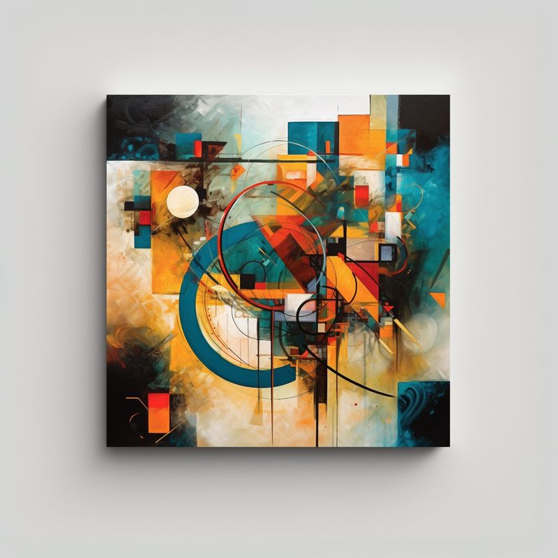 GENERICO - Cuadro Decorativo De Composición Moderna 50x50 Cm