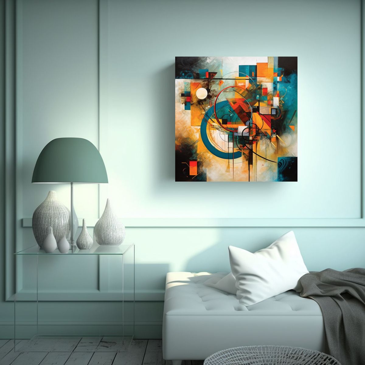 GENERICO - Cuadro Decorativo De Composición Moderna 80x80 Cm