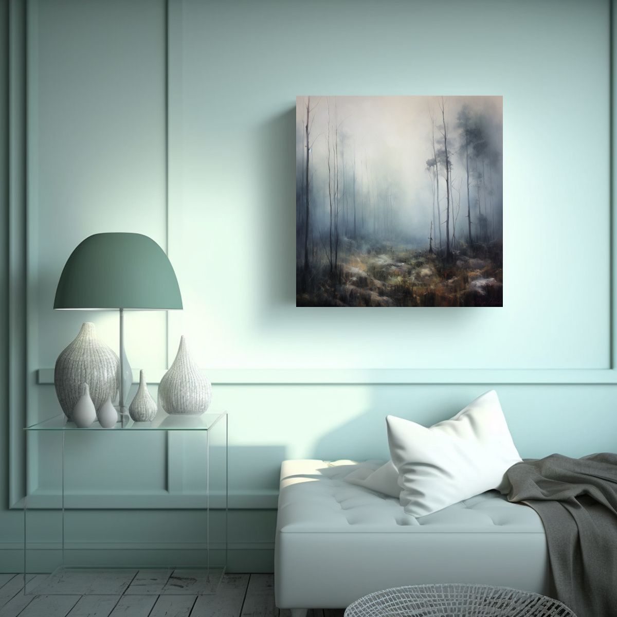 GENERICO - Pintura Lienzo Movimiento Efecto Mist And Fog 60x60 Cm