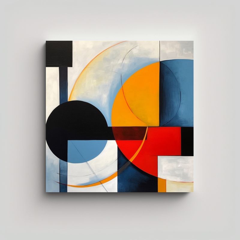 GENERICO - Cuadro Tela Sublimada Arte Geométrico Colores 60x60 Cm