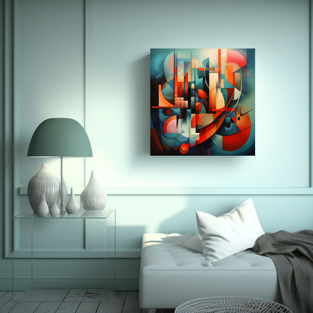 GENERICO - Pinturas Decorativas Abstractas En Lienzo Moderno 60x60 Cm