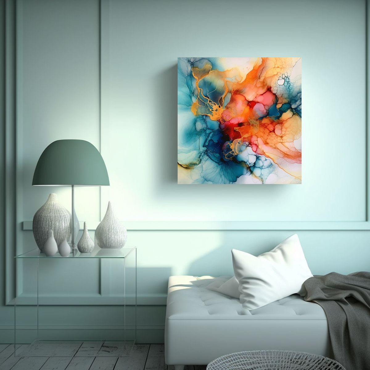 GENERICO - Cuadro Calidos: Perspectiva única De Arte 80x80 Cm