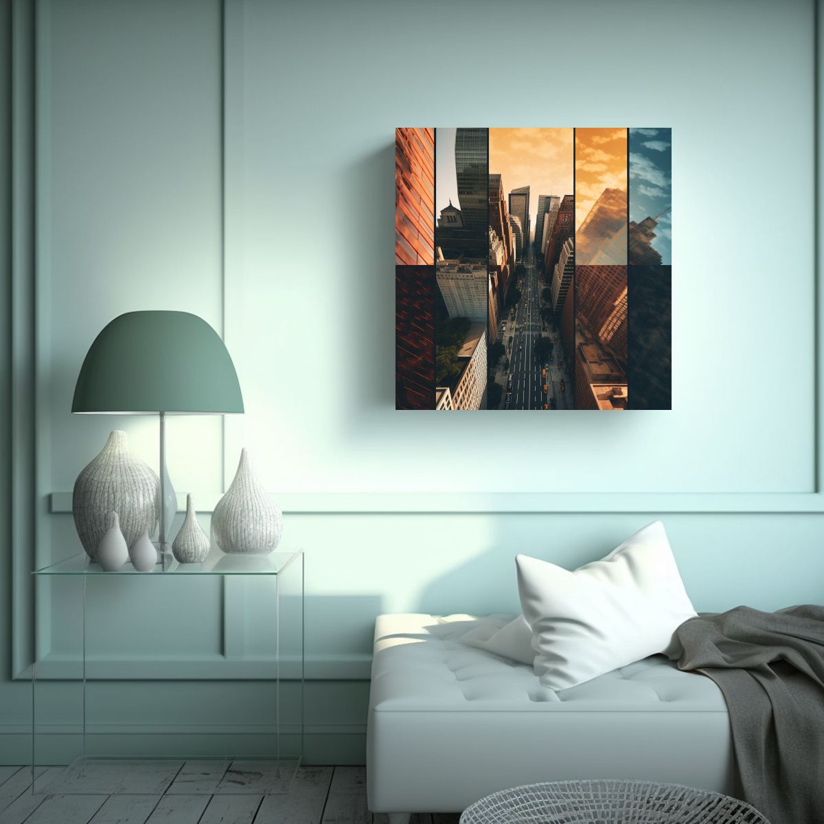 GENERICO - Pinturas Decorativas De Paisajes Urbanos, áreas 90x90 Cm