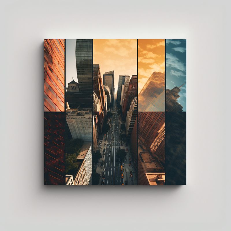 GENERICO - Pinturas Decorativas De Paisajes Urbanos, áreas 70x70 Cm