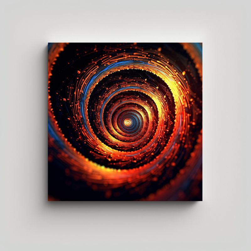 GENERICO - Pinturas Decorativas De Espirales Hipnotizantes 80x80 Cm