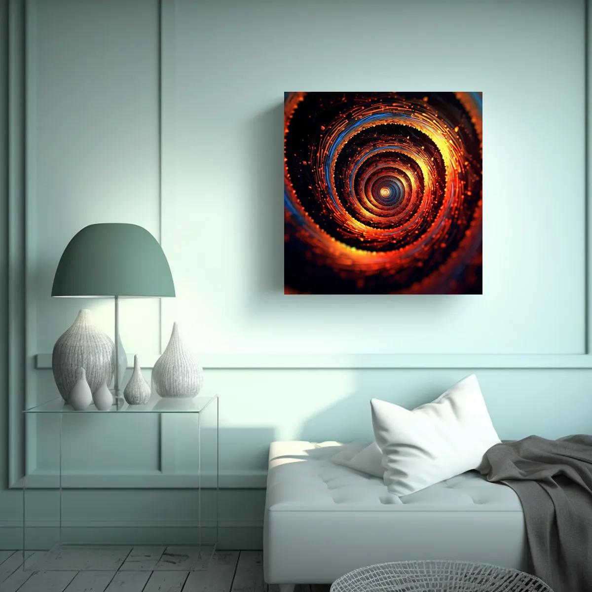 GENERICO - Pinturas Decorativas De Espirales Hipnotizantes 70x70 Cm