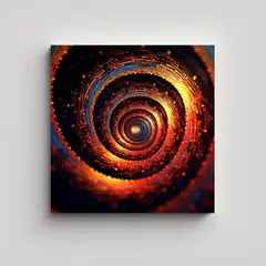 GENERICO - Pinturas Decorativas De Espirales Hipnotizantes 50x50 Cm