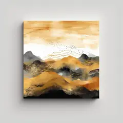GENERICO - Fondo Artístico Abstracto Cuadrado único De 70x70 Cm