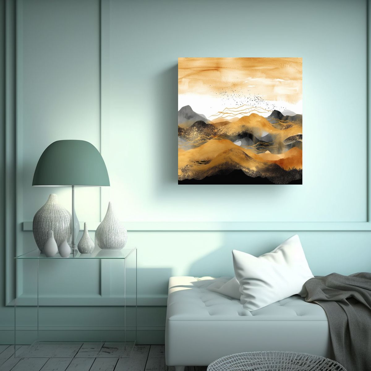 GENERICO - Fondo Artístico Abstracto Cuadrado único De 50x50 Cm