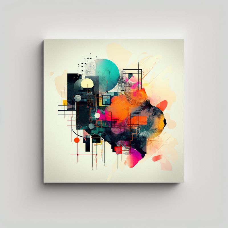 GENERICO - Cuadro Tela Sublimada Digital Dreams Crea Una 80x80 Cm