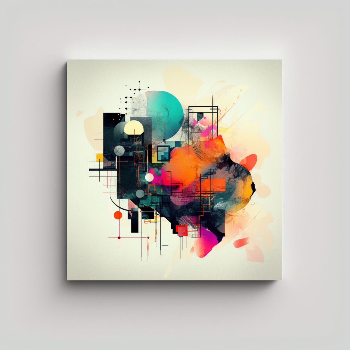 GENERICO - Cuadro Tela Sublimada Digital Dreams Crea Una 60x60 Cm.