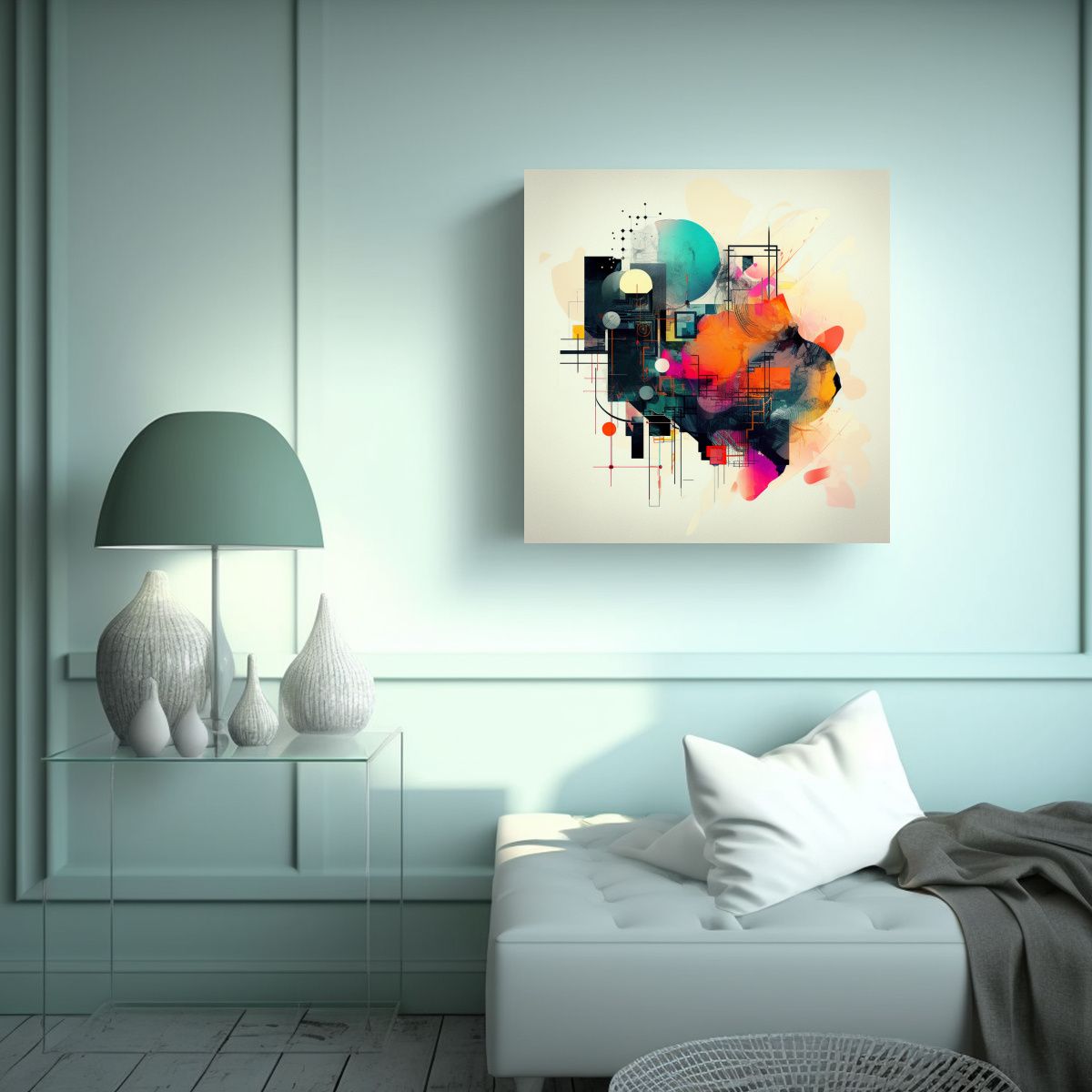 GENERICO - Cuadro Tela Sublimada Digital Dreams Crea Una 60x60 Cm.