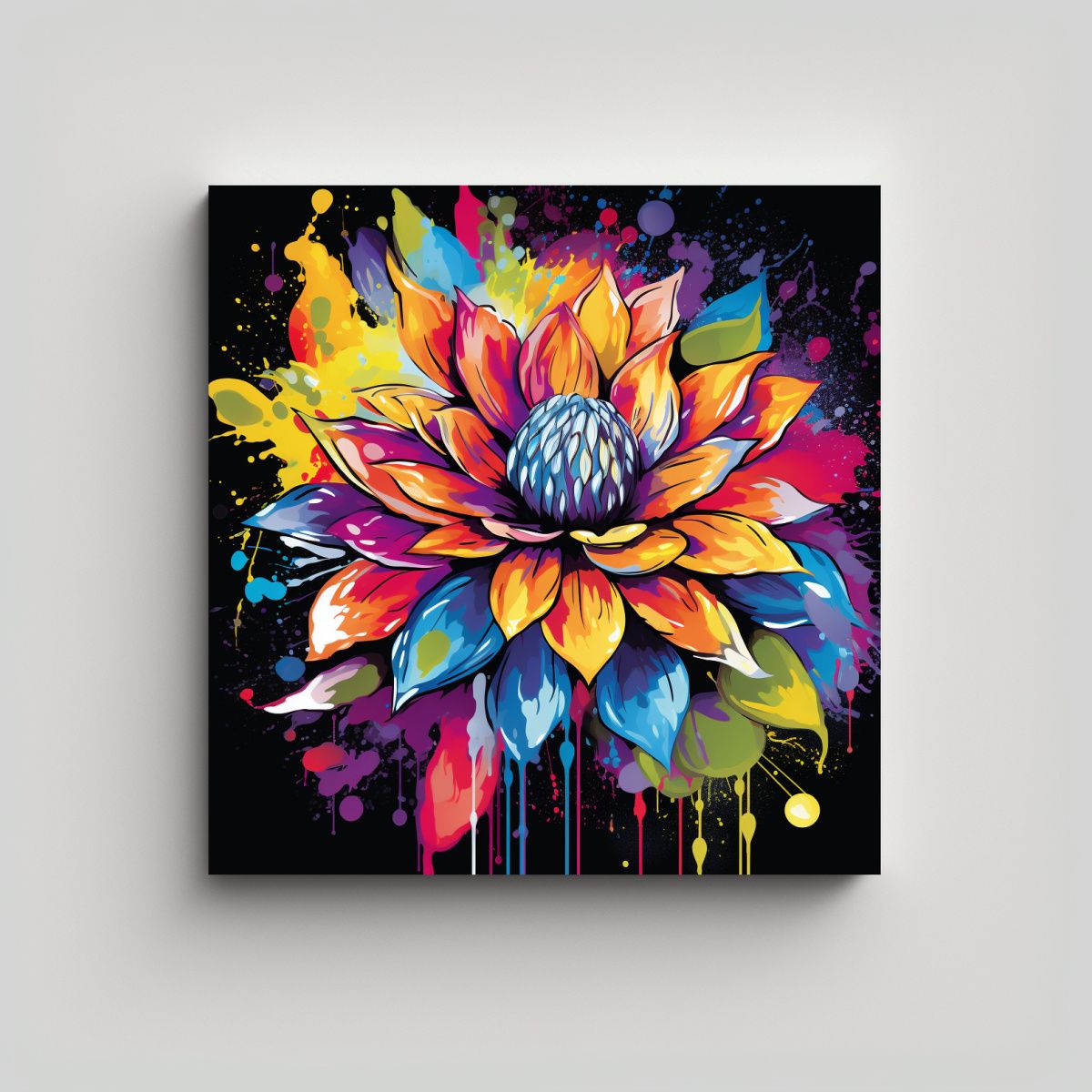 GENERICO - Tela En Bastidor Composición Escena Atmosfera 60x60 Cm