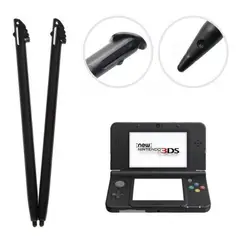 GENERICO - Lápiz Nintendo New 3ds Negro Plástico Pantalla Tactil X2