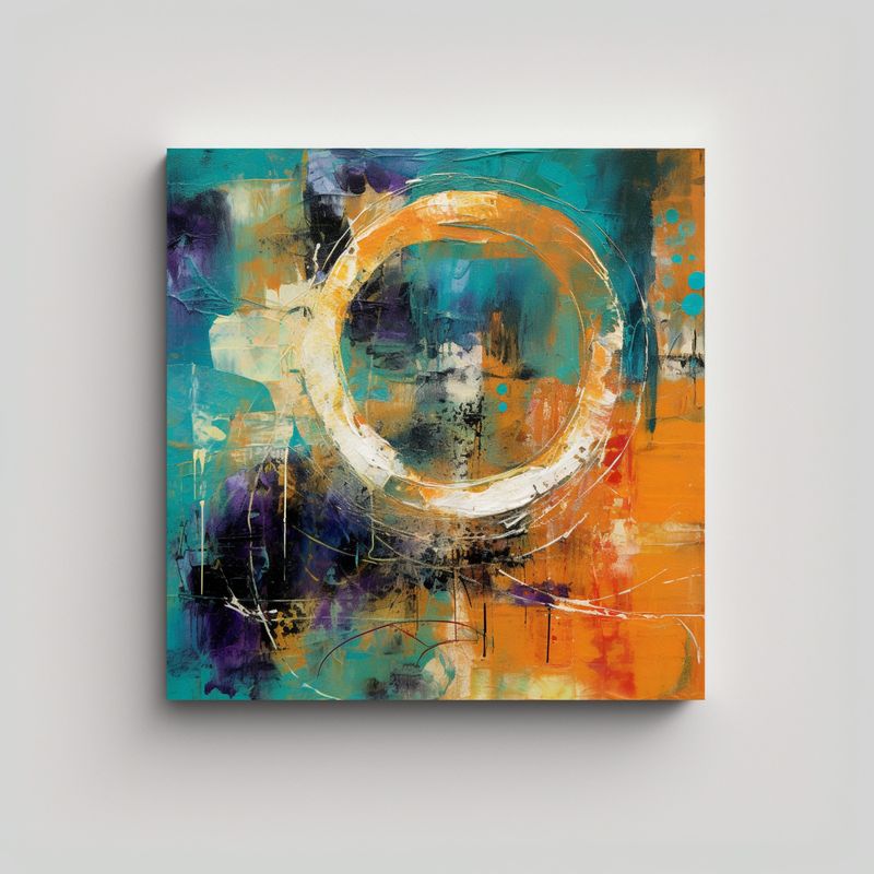 GENERICO - Lienzo De Tela Vintage Profundidad Intuitiva 80x80 Cm