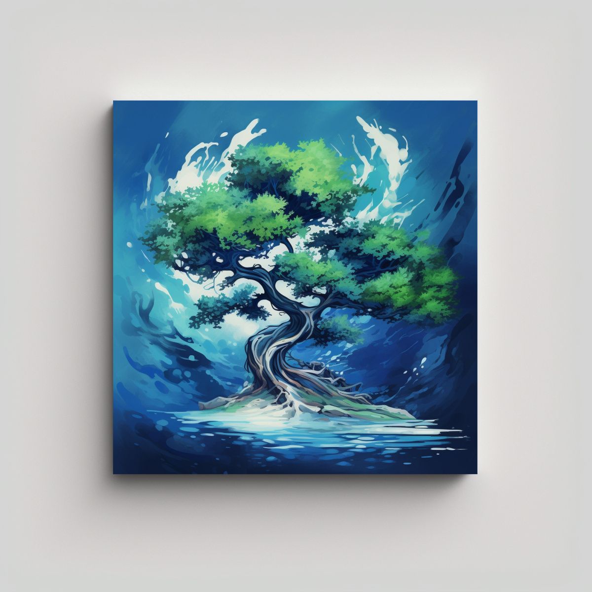 GENERICO - Pintura En Bastidor De Abstracción época, 80x80 Cm