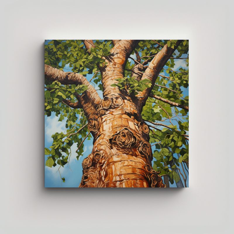 GENERICO - Arte Calidos Adorno A Kauri Tree Pintura 90x90 Cm