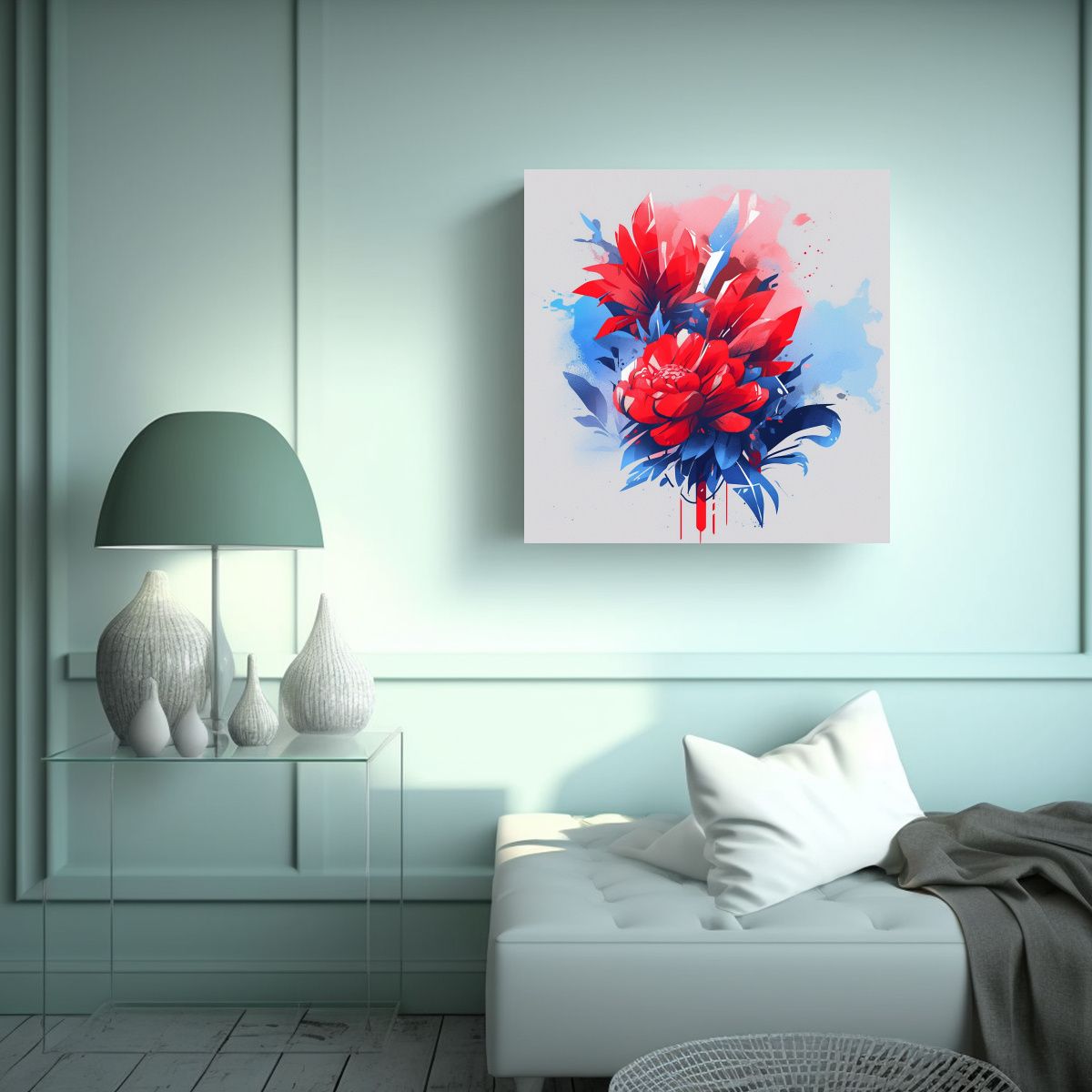 GENERICO - Cuadro Creativo Enigmático, Atmósfera Neonoir 60x60 Cm