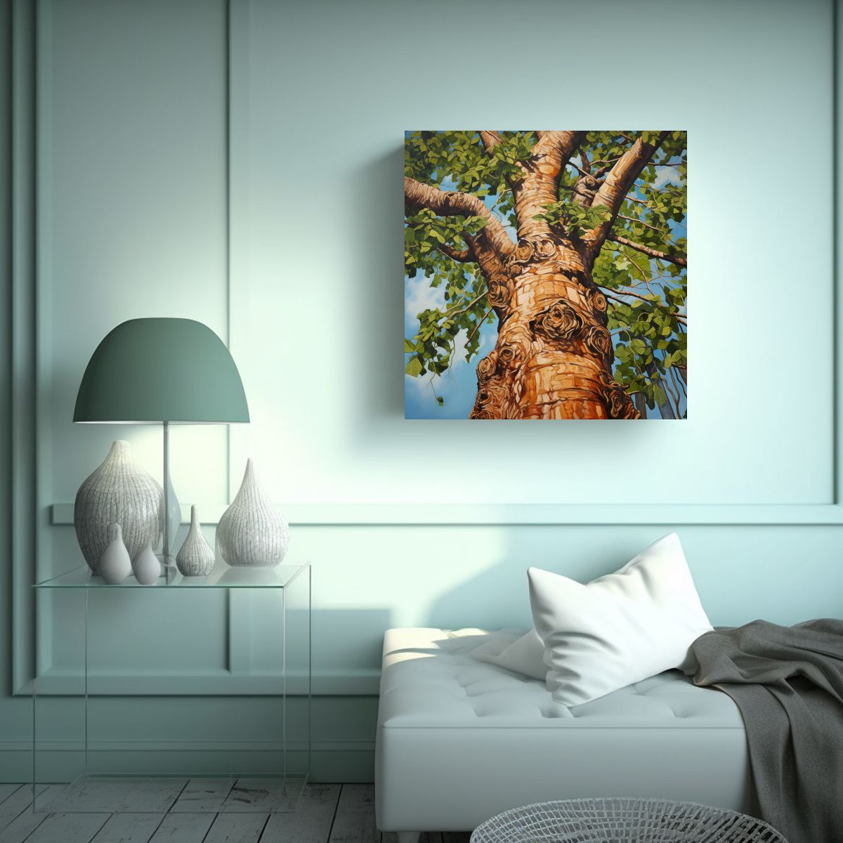 GENERICO - Arte Calidos Adorno A Kauri Tree Pintura 50x50 Cm