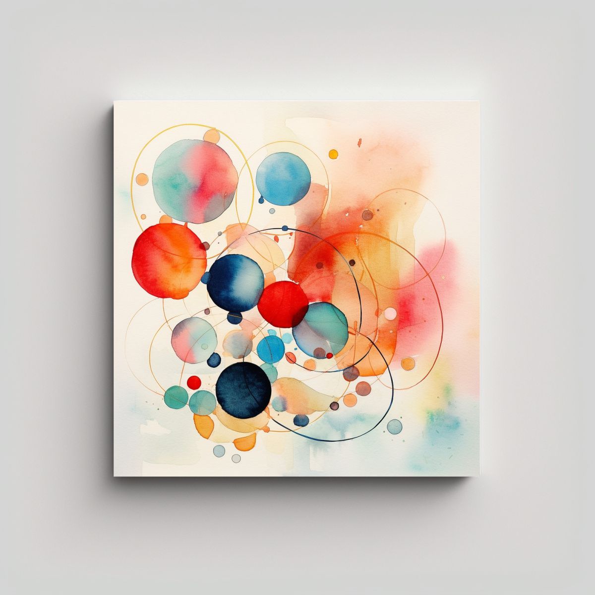 GENERICO - Pinturas Decorativas Con Diseños De Círculos 80x80 Cm