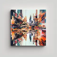 GENERICO - Pintura De Exposición En Bastidor De Tela 70x70 Cm