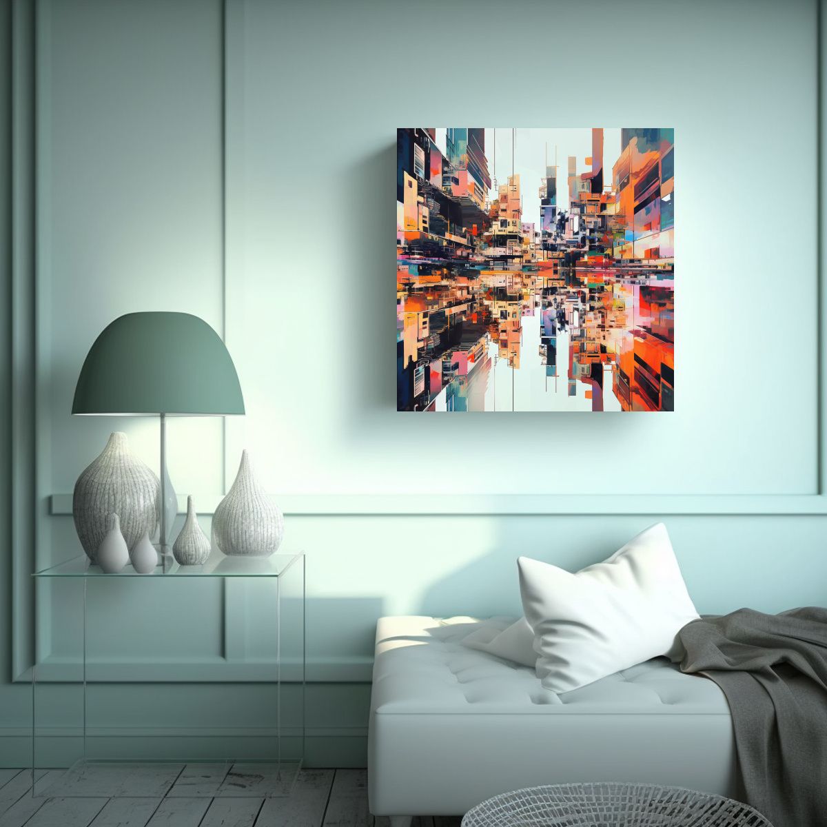 GENERICO - Pintura De Exposición En Bastidor De Tela 70x70 Cm.