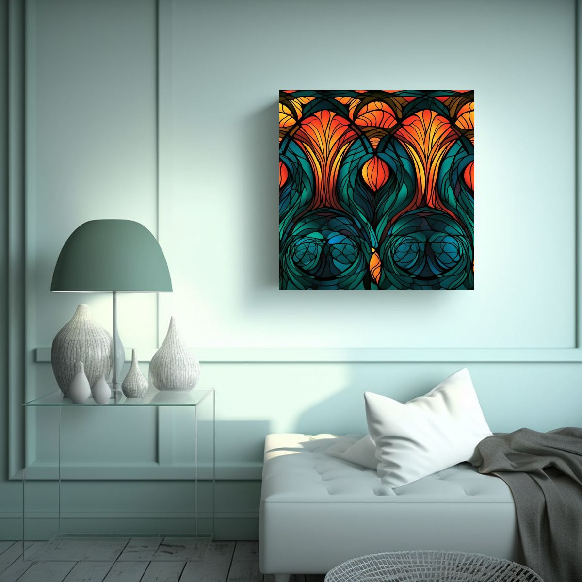 GENERICO - Lienzo De Tela Con Imagen Floral Para Crear Una 80x80 Cm