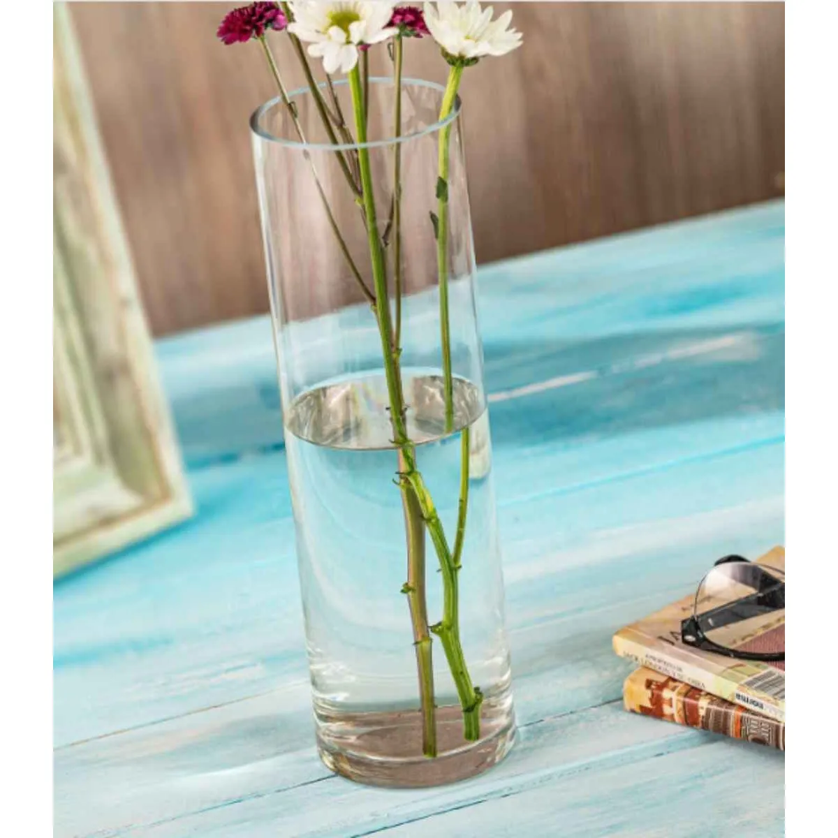 ALLEGRA - Florero De Vidrio Liso Cilindro 30 cm