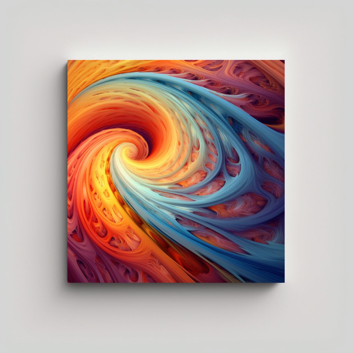GENERICO - Lienzo Fotografía Estética Fractal Para 70x70 Cm