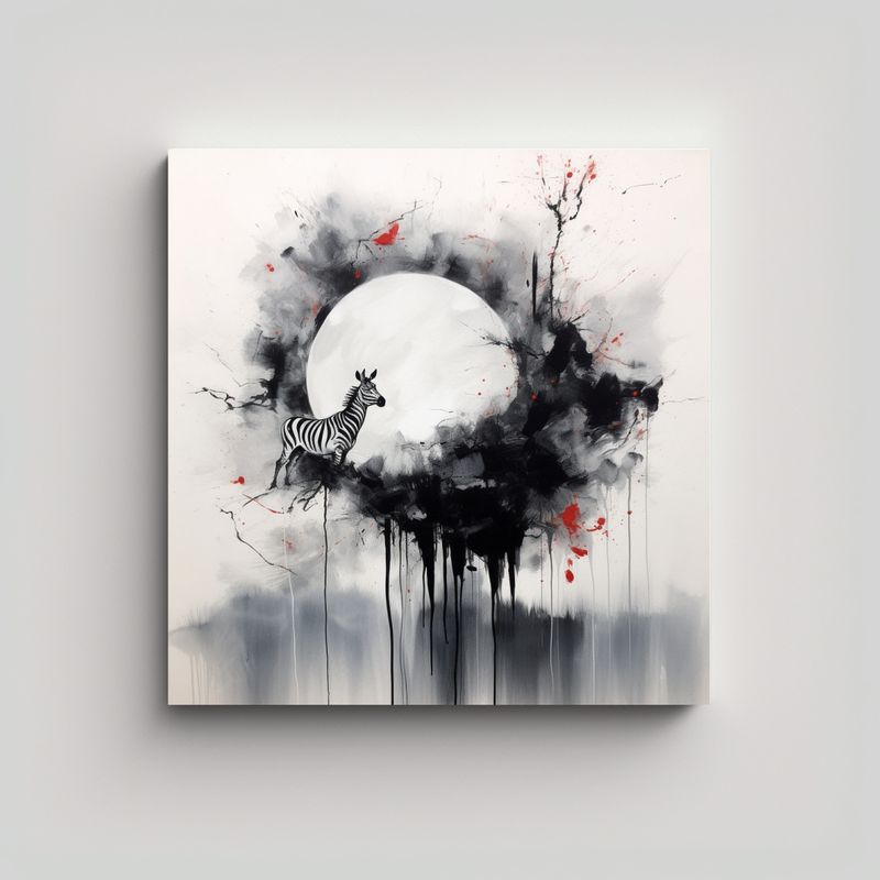GENERICO - Cuadro Abstracto De Tinta Sueño Expresión 90x90 Cm