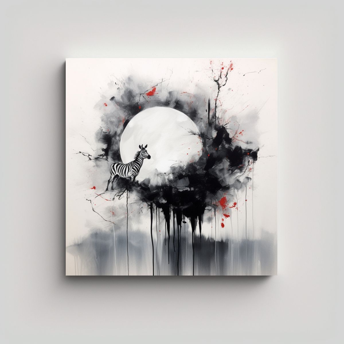 GENERICO - Cuadro Abstracto De Tinta Sueño Expresión 50x50 Cm