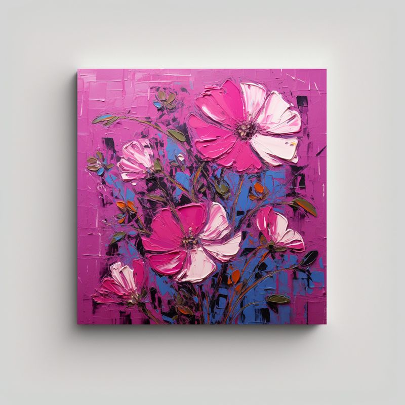 GENERICO - Lienzo Tela Sublimada Interiores A Magenta Colors 50x50 Cm