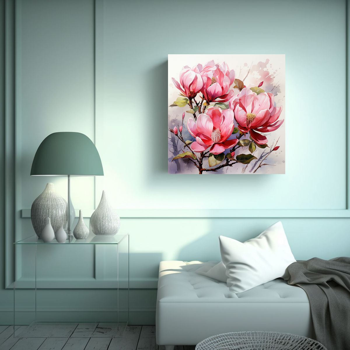 GENERICO - Cuadro De Arte Urbano Imagen De Flores De 90x90 Cm