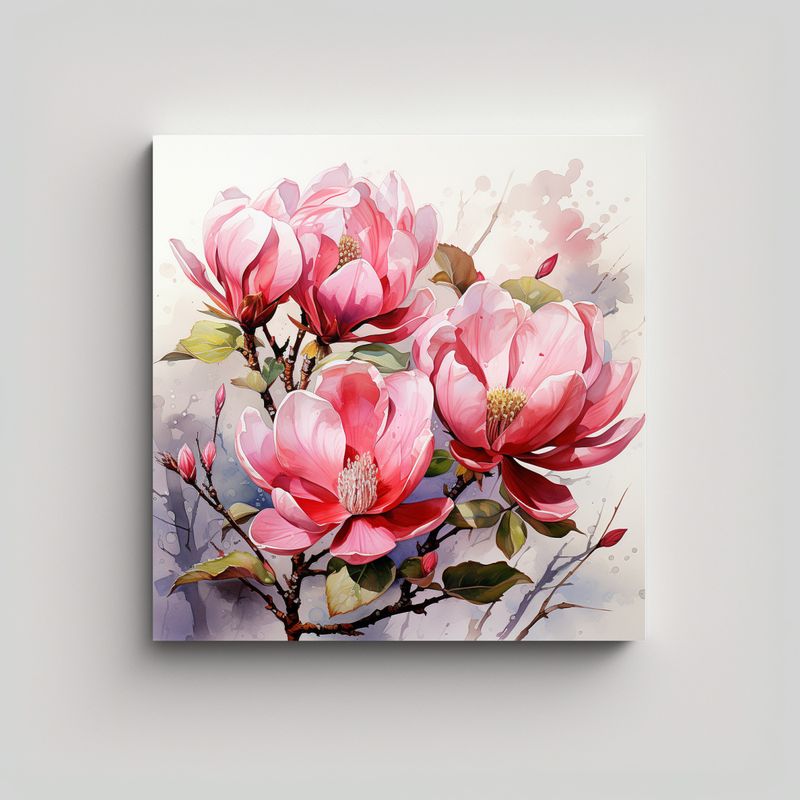 GENERICO - Cuadro De Arte Urbano Imagen De Flores De 60x60 Cm