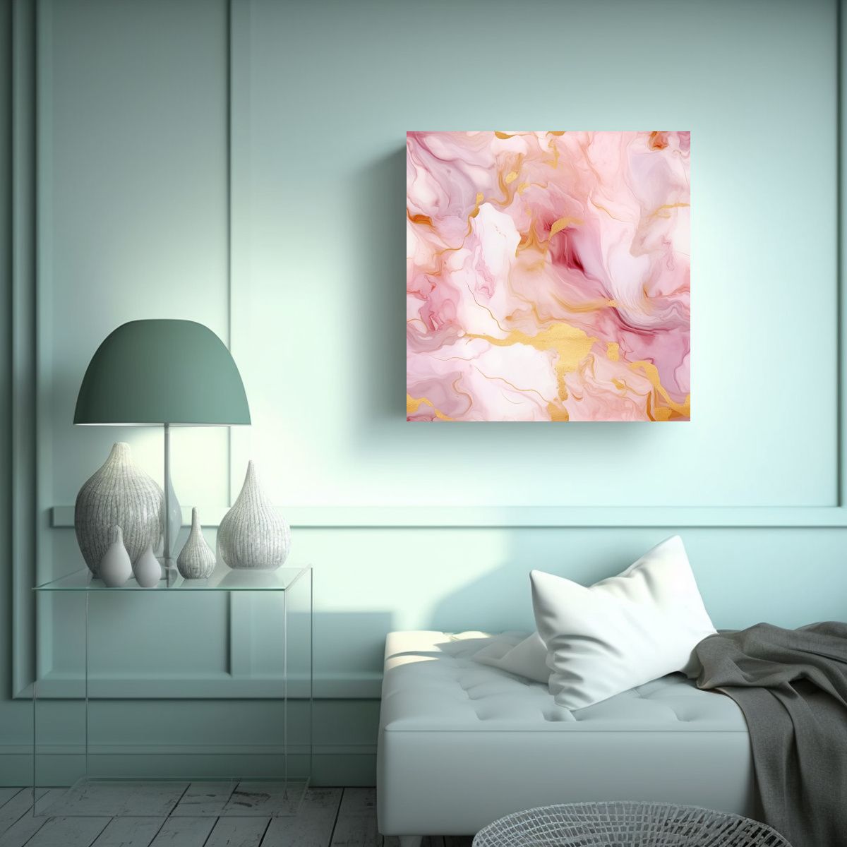 GENERICO - Pintura Abstracta Vintage De Lienzo En Motivo 90x90 Cm