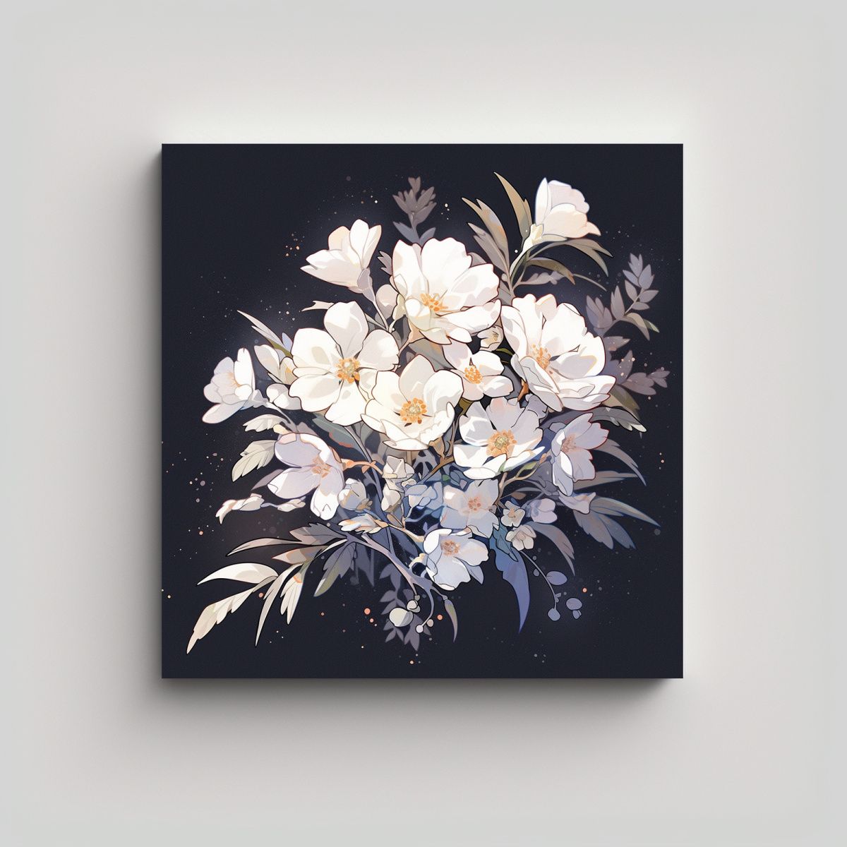 GENERICO - Pinturas Decorativas Estilo Neonoir En Blanco Con 90x90 Cm