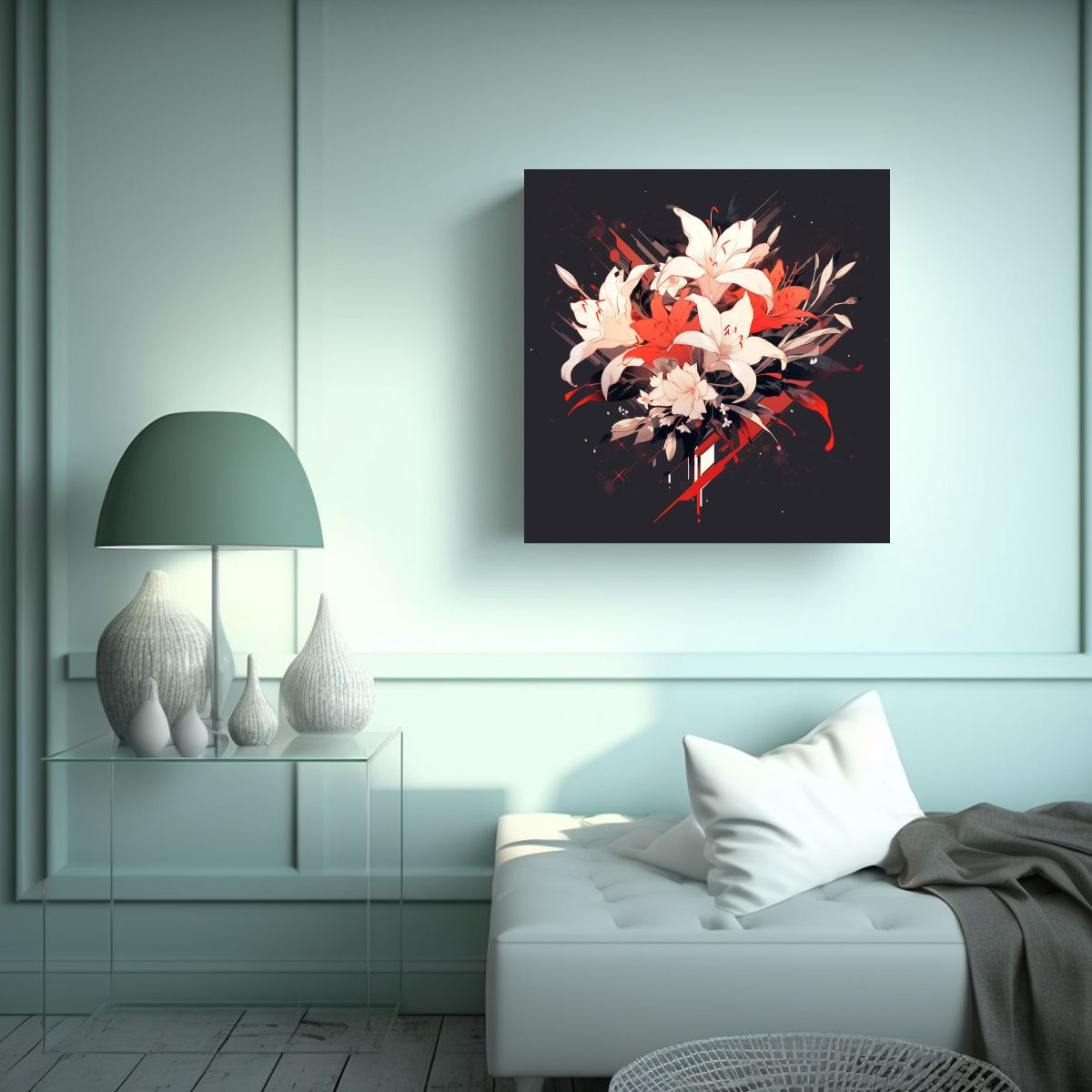Pinturas Decorativas Arte Tema Colores Vibrantes 50x50 Cm, marca GENERICO - Foto 2